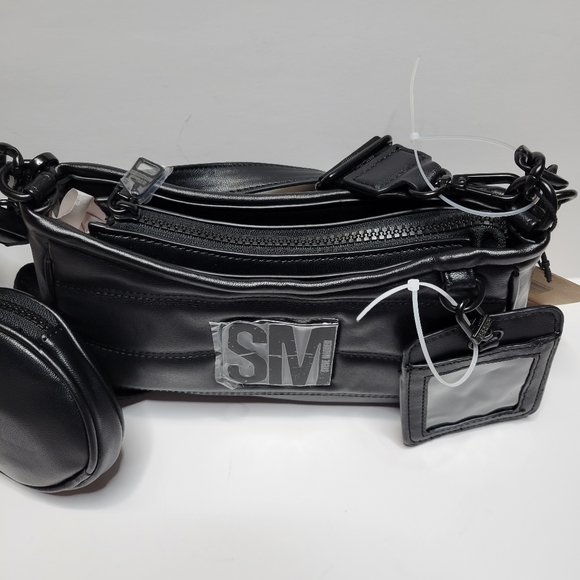 NWT STEVE MADDEN Small Black Crossbody w/Pouch and ID Holder - Picture 5 of 10